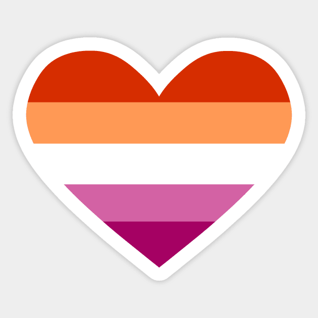 lesbian pride heart 2 Sticker by Marissa